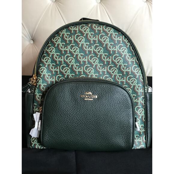 Coach Women's Court Backpack (Monogram Green) - Picture 6 of 15